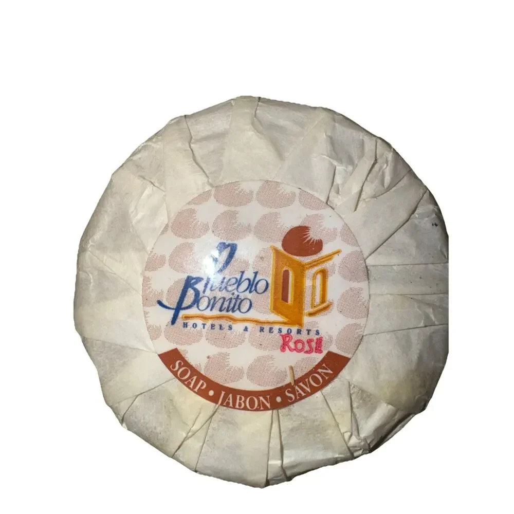 Vintage individually wrapped bar soaps from Pueblo Bonito Hotels & Resorts set 4